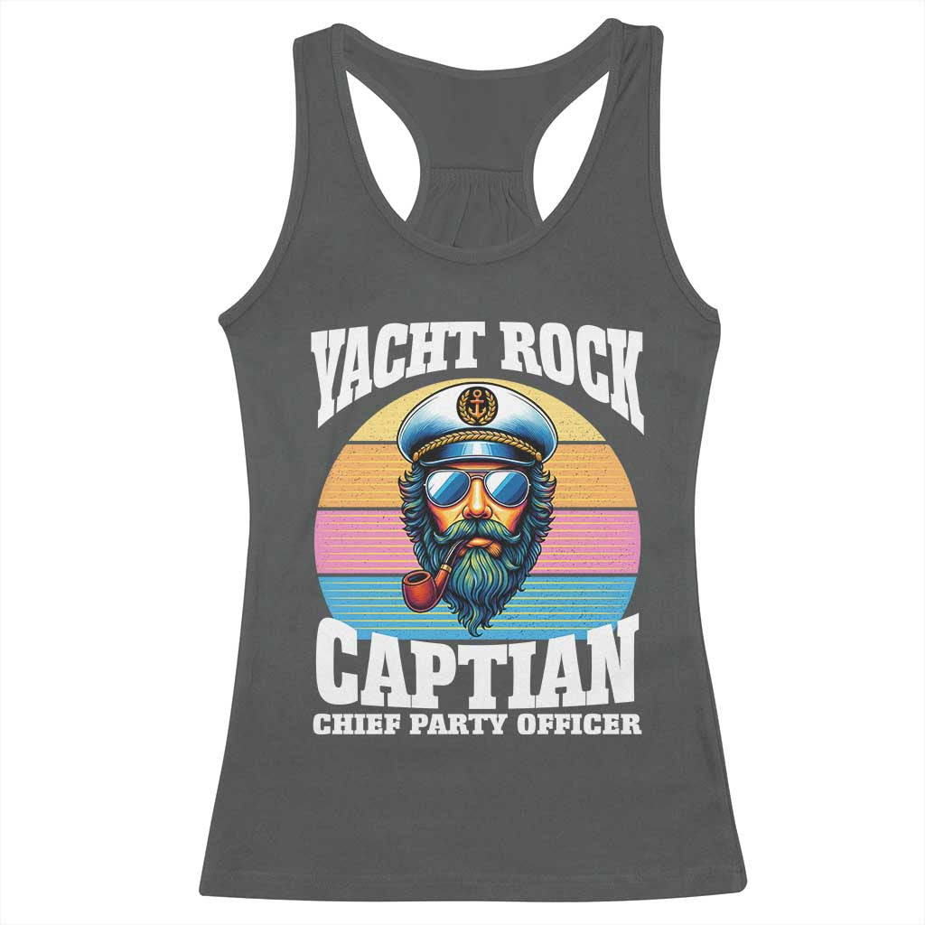 Yacht Rock Captain Racerback Tank Top Funny Boating Party Music - Wonder Print Shop