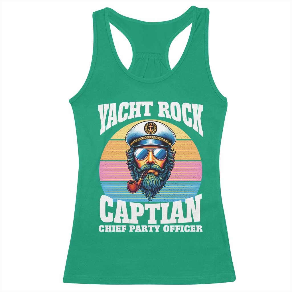 Yacht Rock Captain Racerback Tank Top Funny Boating Party Music - Wonder Print Shop