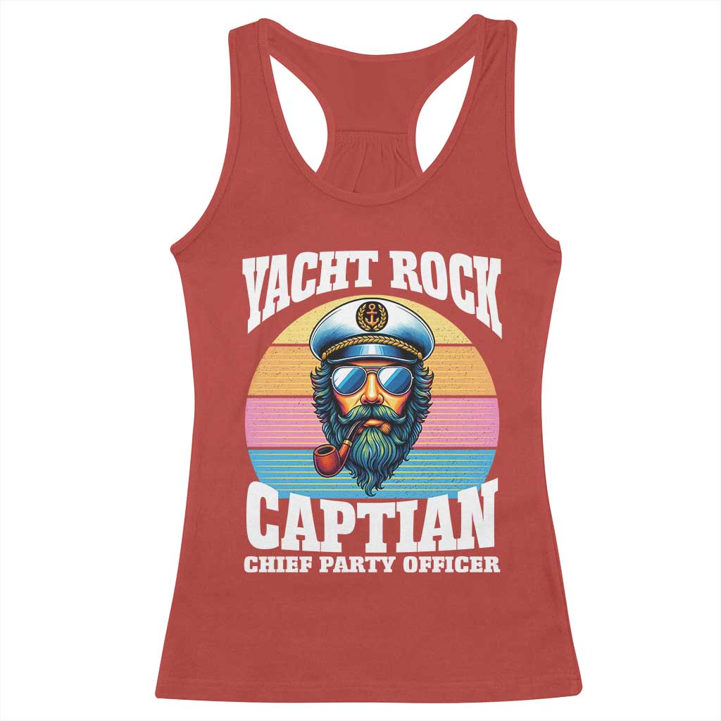 Yacht Rock Captain Racerback Tank Top Funny Boating Party Music - Wonder Print Shop