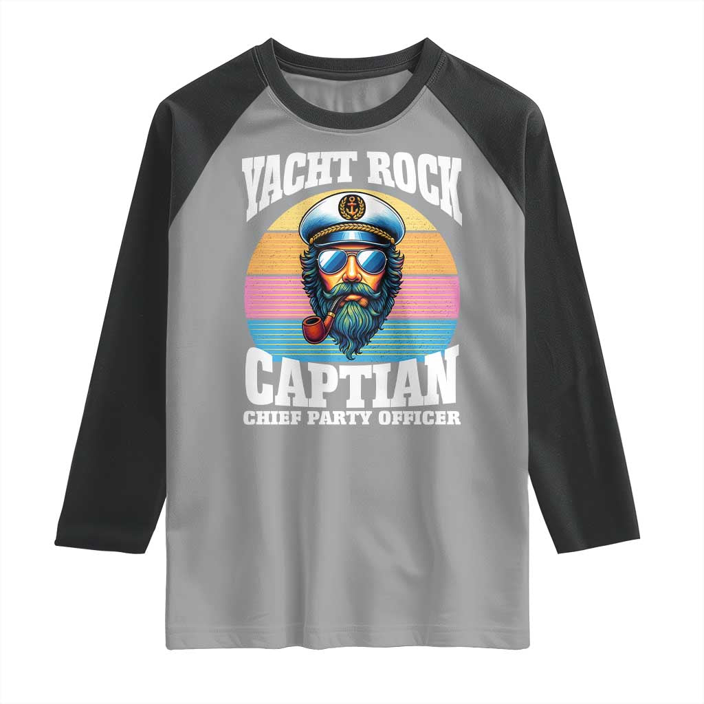 Yacht Rock Captain Raglan Shirt Funny Boating Party Music - Wonder Print Shop