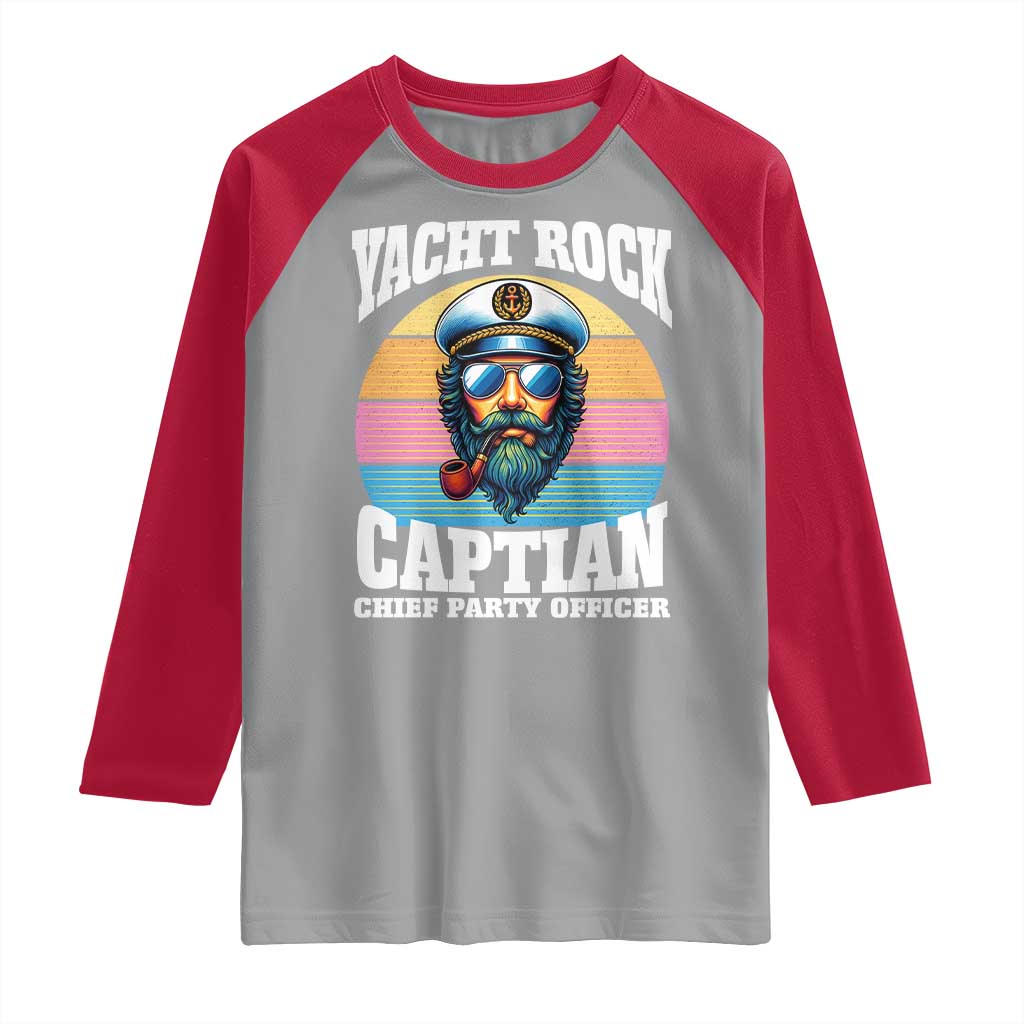 Yacht Rock Captain Raglan Shirt Funny Boating Party Music - Wonder Print Shop