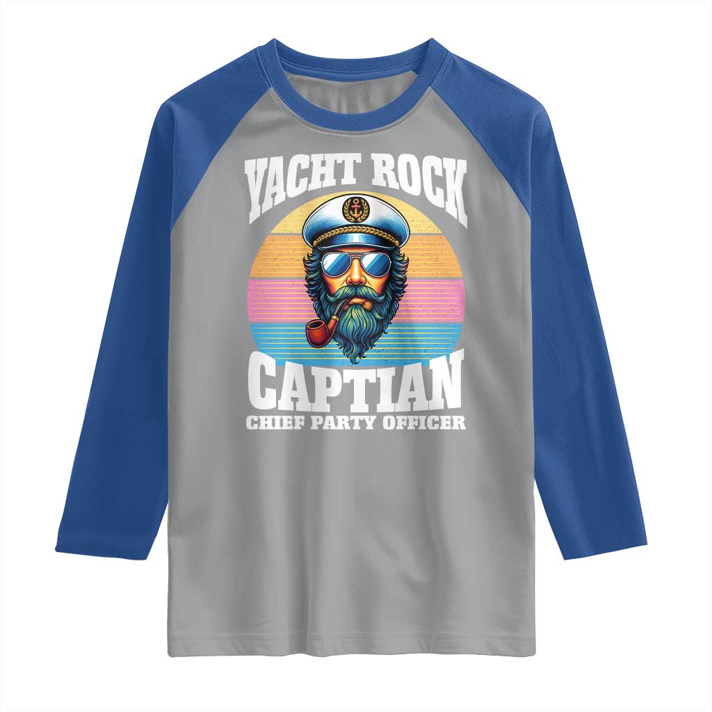 Yacht Rock Captain Raglan Shirt Funny Boating Party Music - Wonder Print Shop