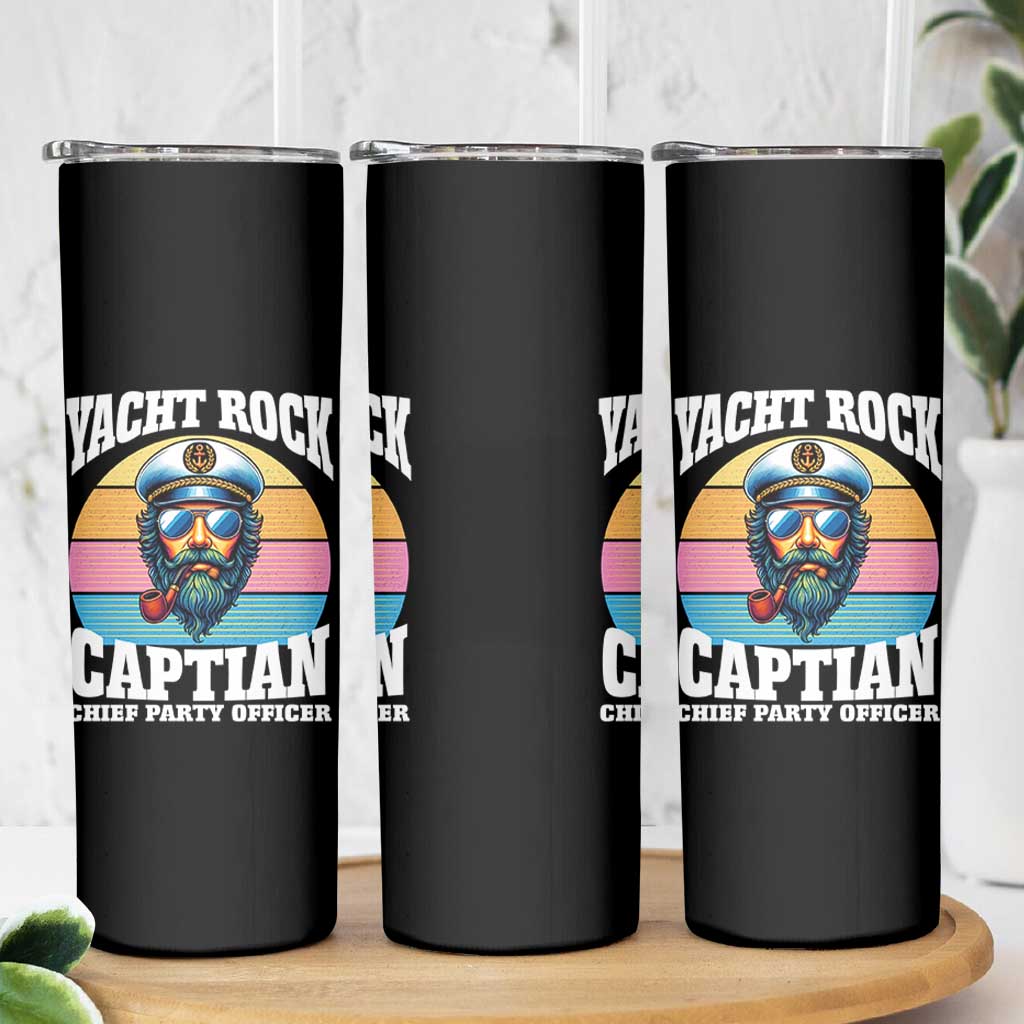 Yacht Rock Captain Skinny Tumbler Funny Boating Party Music - Wonder Print Shop