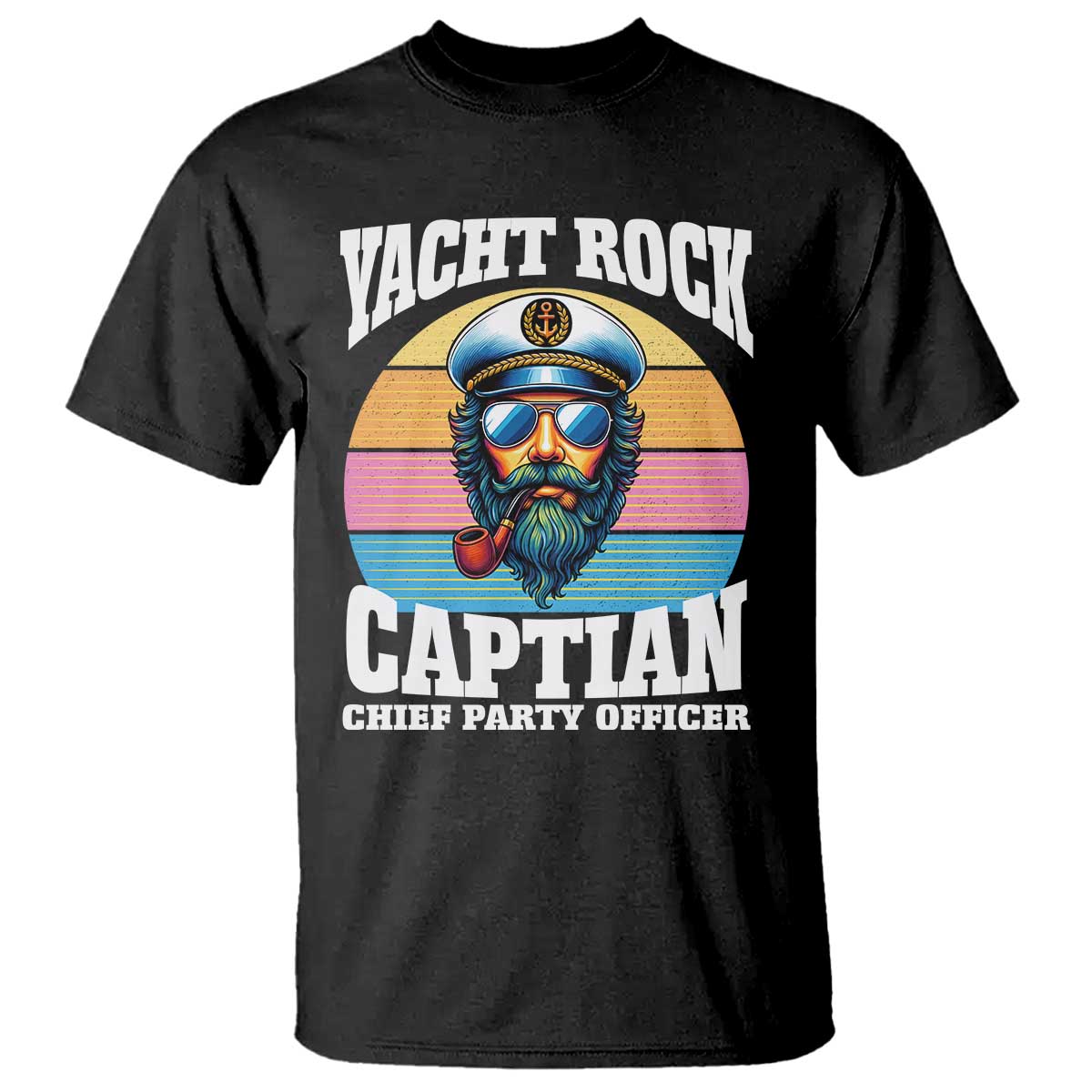 Yacht Rock Captain T Shirt Funny Boating Party Music - Wonder Print Shop