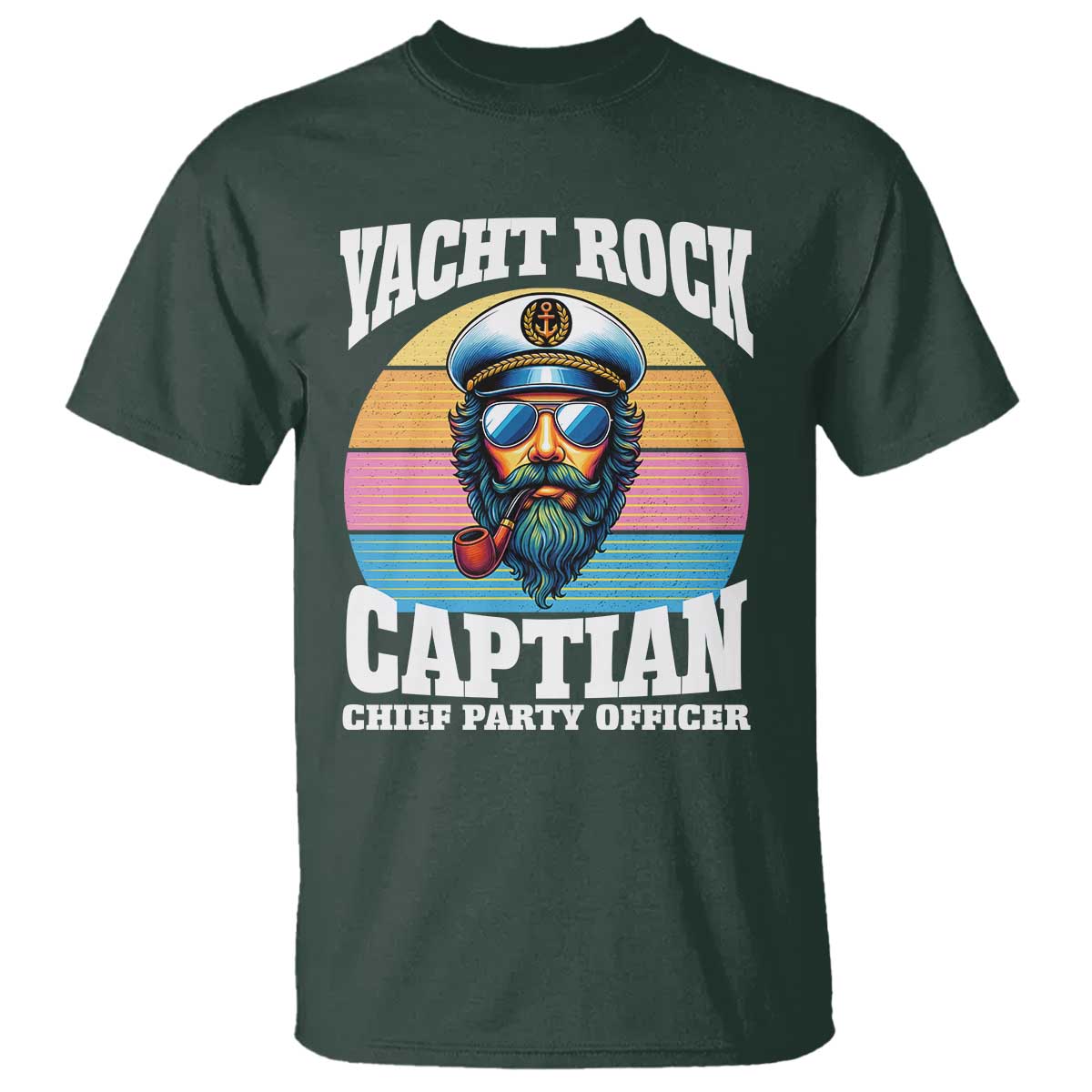 Yacht Rock Captain T Shirt Funny Boating Party Music - Wonder Print Shop