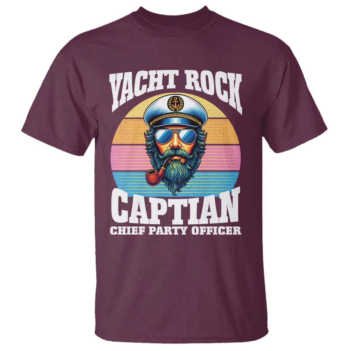 Yacht Rock Captain T Shirt Funny Boating Party Music - Wonder Print Shop
