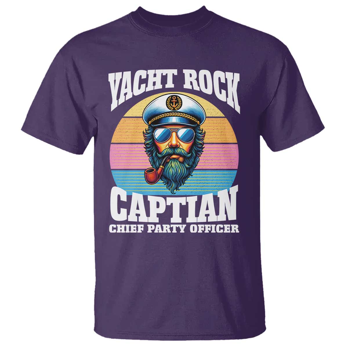 Yacht Rock Captain T Shirt Funny Boating Party Music - Wonder Print Shop
