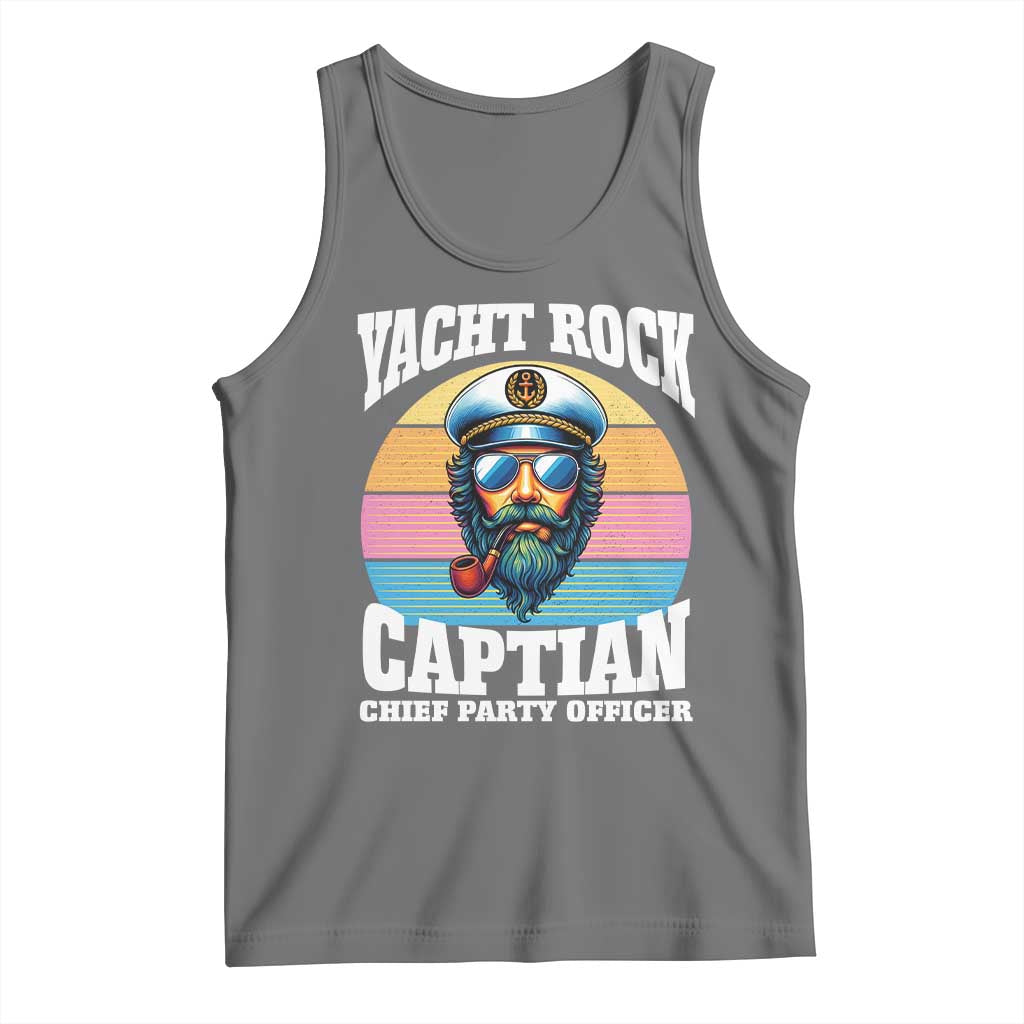 Yacht Rock Captain Tank Top Funny Boating Party Music - Wonder Print Shop