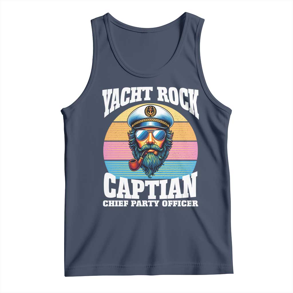 Yacht Rock Captain Tank Top Funny Boating Party Music - Wonder Print Shop