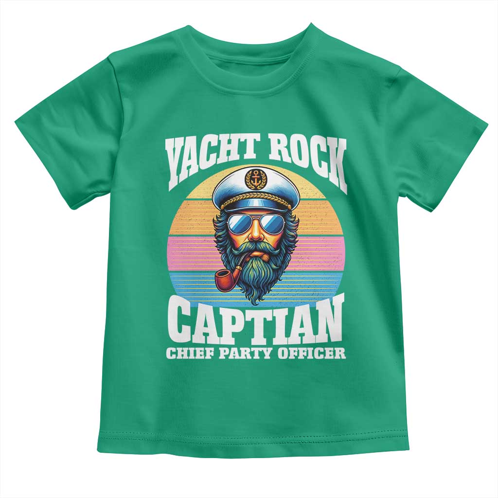 Yacht Rock Captain Toddler T Shirt Funny Boating Party Music - Wonder Print Shop