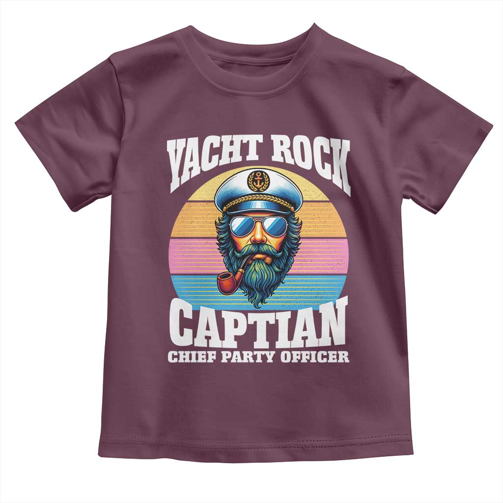 Yacht Rock Captain Toddler T Shirt Funny Boating Party Music - Wonder Print Shop