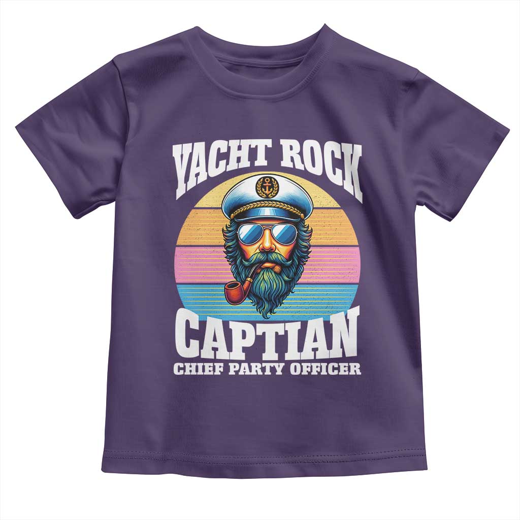 Yacht Rock Captain Toddler T Shirt Funny Boating Party Music - Wonder Print Shop