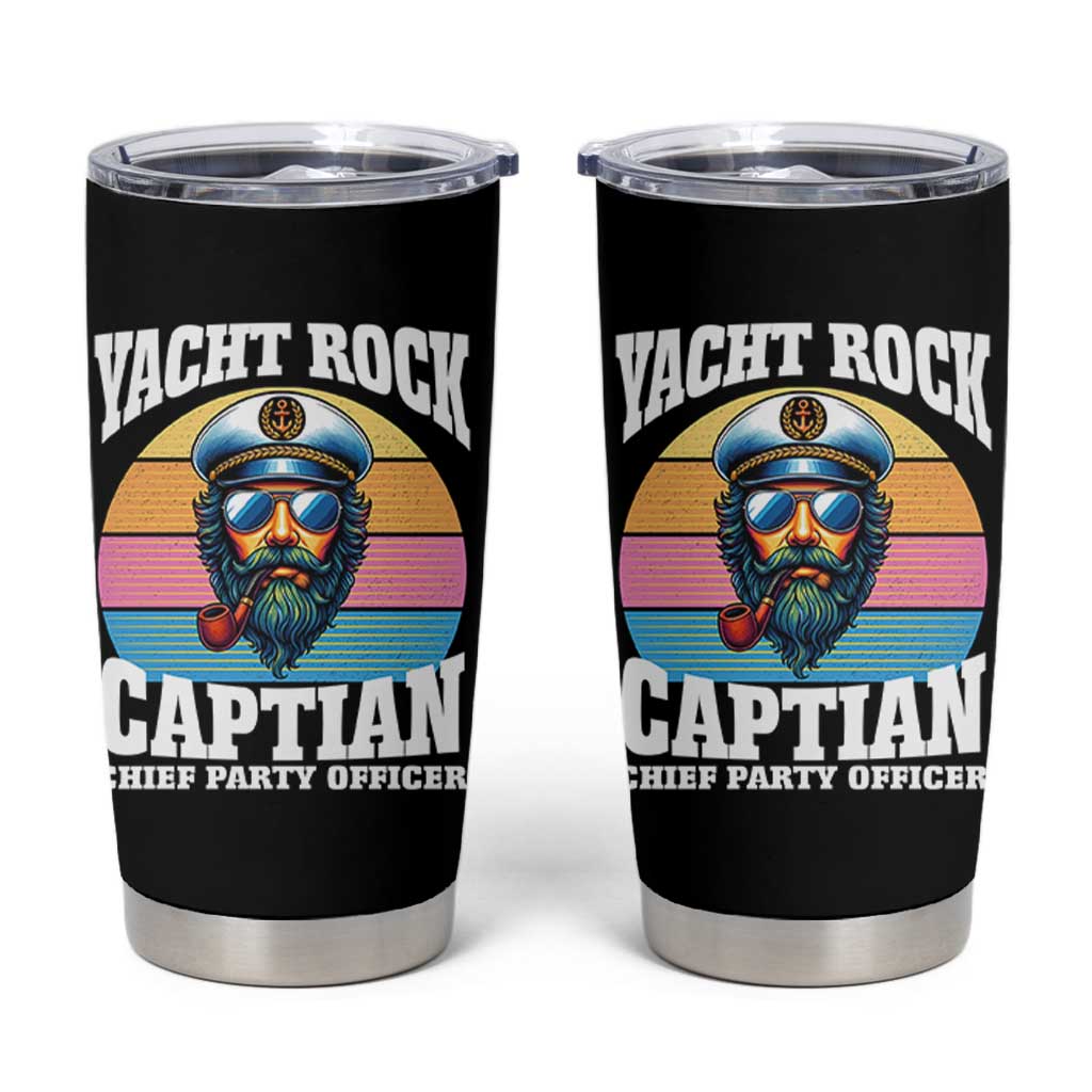 Yacht Rock Captain Tumbler Cup Funny Boating Party Music - Wonder Print Shop