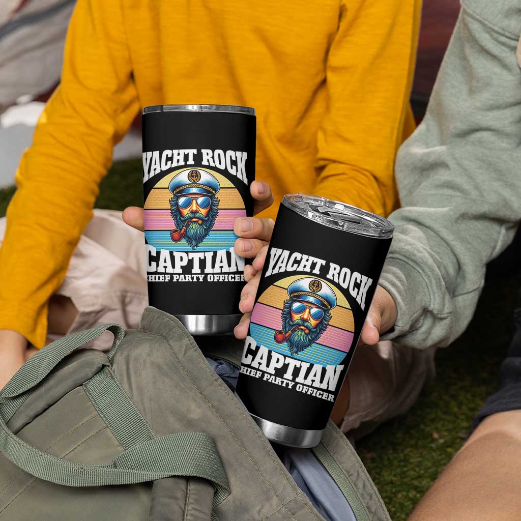 Yacht Rock Captain Tumbler Cup Funny Boating Party Music - Wonder Print Shop