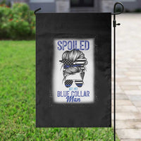 Blue Collar Wife Life Messy Bun Garden Flag - Wonder Print Shop
