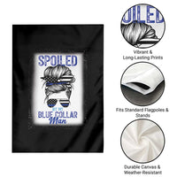 Blue Collar Wife Life Messy Bun Garden Flag - Wonder Print Shop