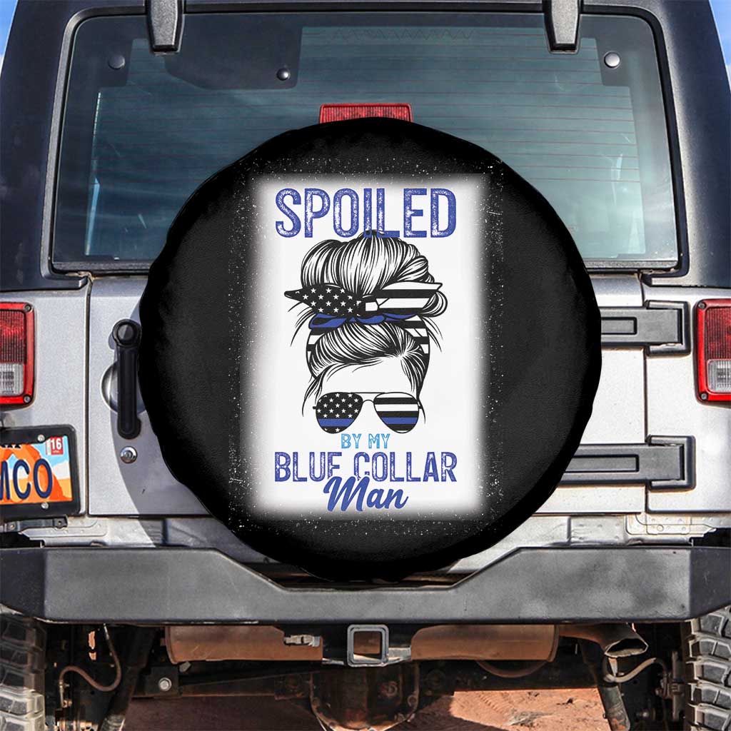 Blue Collar Wife Life Messy Bun Spare Tire Cover - Wonder Print Shop
