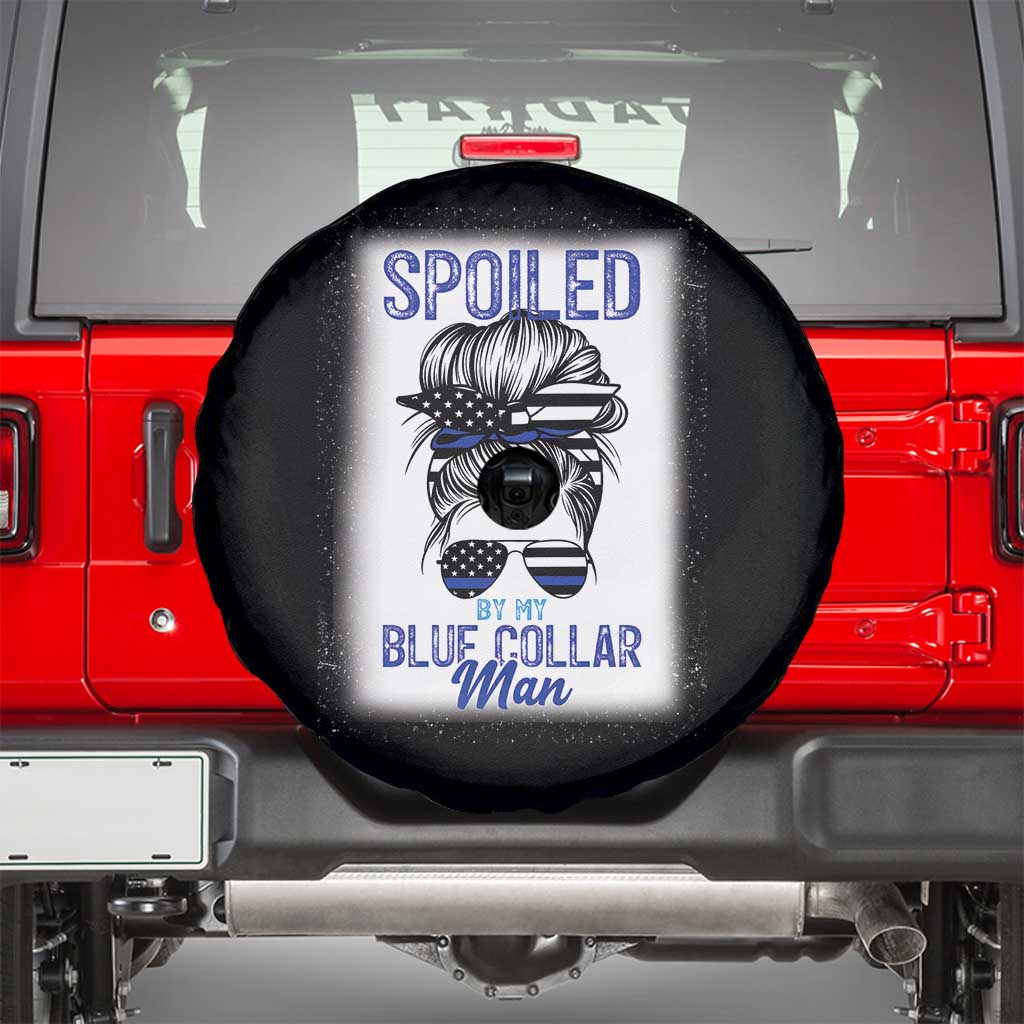 Blue Collar Wife Life Messy Bun Spare Tire Cover - Wonder Print Shop