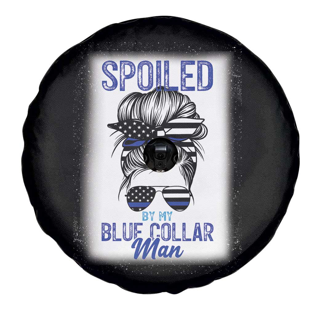 Blue Collar Wife Life Messy Bun Spare Tire Cover - Wonder Print Shop