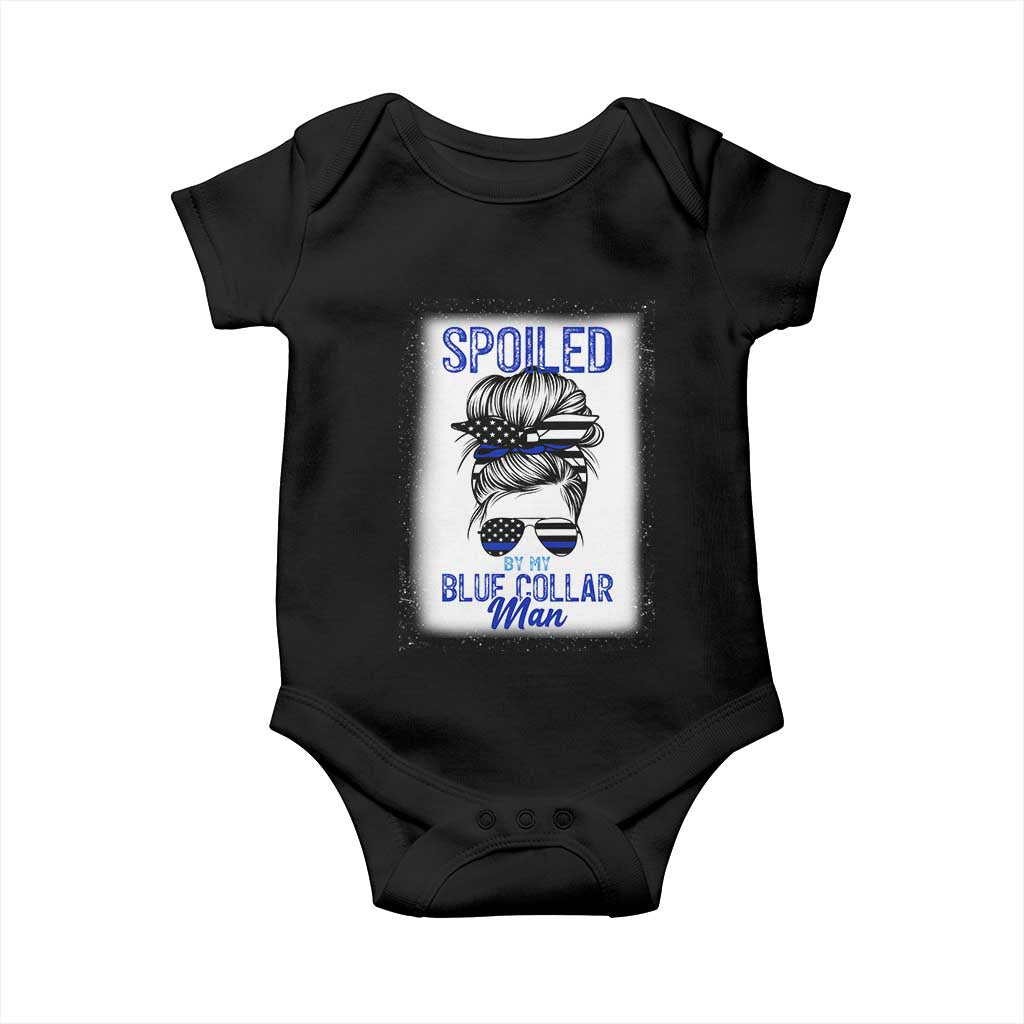 Blue Collar Wife Life Messy Bun Baby Onesie - Wonder Print Shop