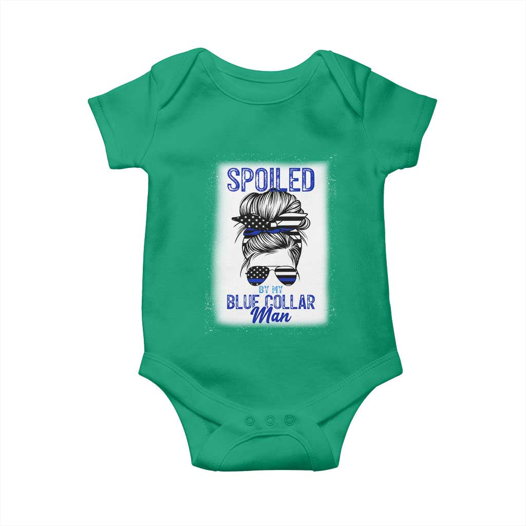 Blue Collar Wife Life Messy Bun Baby Onesie - Wonder Print Shop