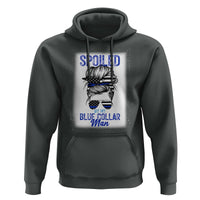 Blue Collar Wife Life Messy Bun Hoodie - Wonder Print Shop