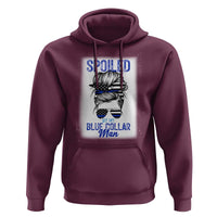 Blue Collar Wife Life Messy Bun Hoodie - Wonder Print Shop