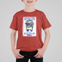 Blue Collar Wife Life Messy Bun T Shirt For Kid - Wonder Print Shop
