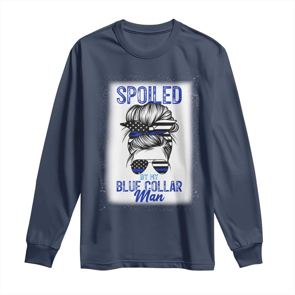 Blue Collar Wife Life Messy Bun Long Sleeve Shirt - Wonder Print Shop