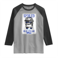 Blue Collar Wife Life Messy Bun Raglan Shirt - Wonder Print Shop