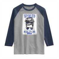 Blue Collar Wife Life Messy Bun Raglan Shirt - Wonder Print Shop