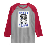 Blue Collar Wife Life Messy Bun Raglan Shirt - Wonder Print Shop
