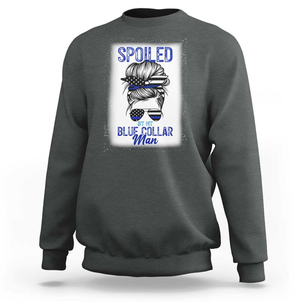 Blue Collar Wife Life Messy Bun Sweatshirt - Wonder Print Shop
