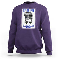 Blue Collar Wife Life Messy Bun Sweatshirt - Wonder Print Shop