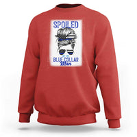 Blue Collar Wife Life Messy Bun Sweatshirt - Wonder Print Shop