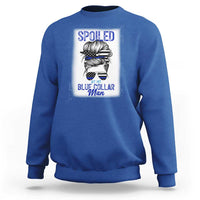 Blue Collar Wife Life Messy Bun Sweatshirt - Wonder Print Shop