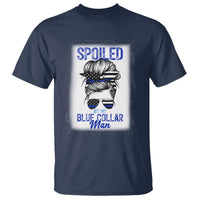 Blue Collar Wife Life Messy Bun T Shirt - Wonder Print Shop