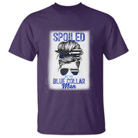 Blue Collar Wife Life Messy Bun T Shirt - Wonder Print Shop