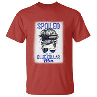 Blue Collar Wife Life Messy Bun T Shirt - Wonder Print Shop