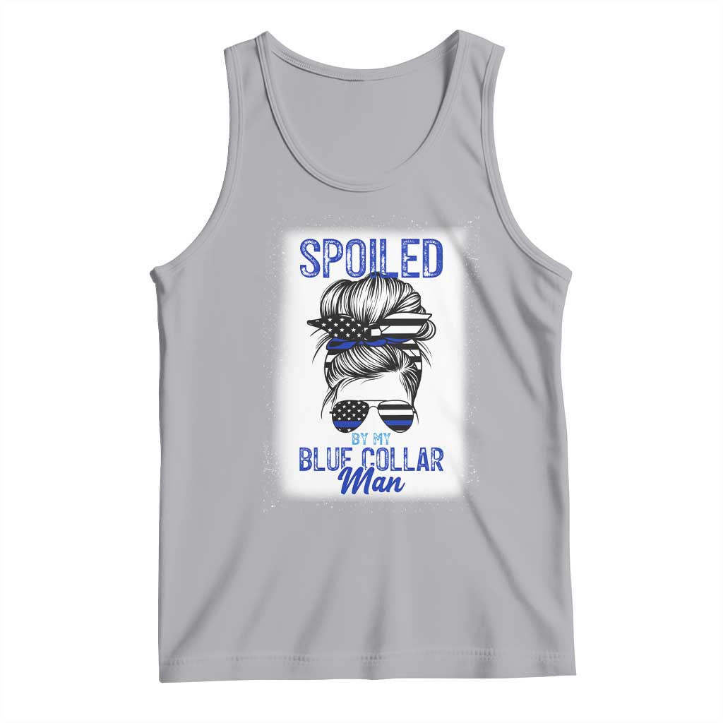 Blue Collar Wife Life Messy Bun Tank Top - Wonder Print Shop