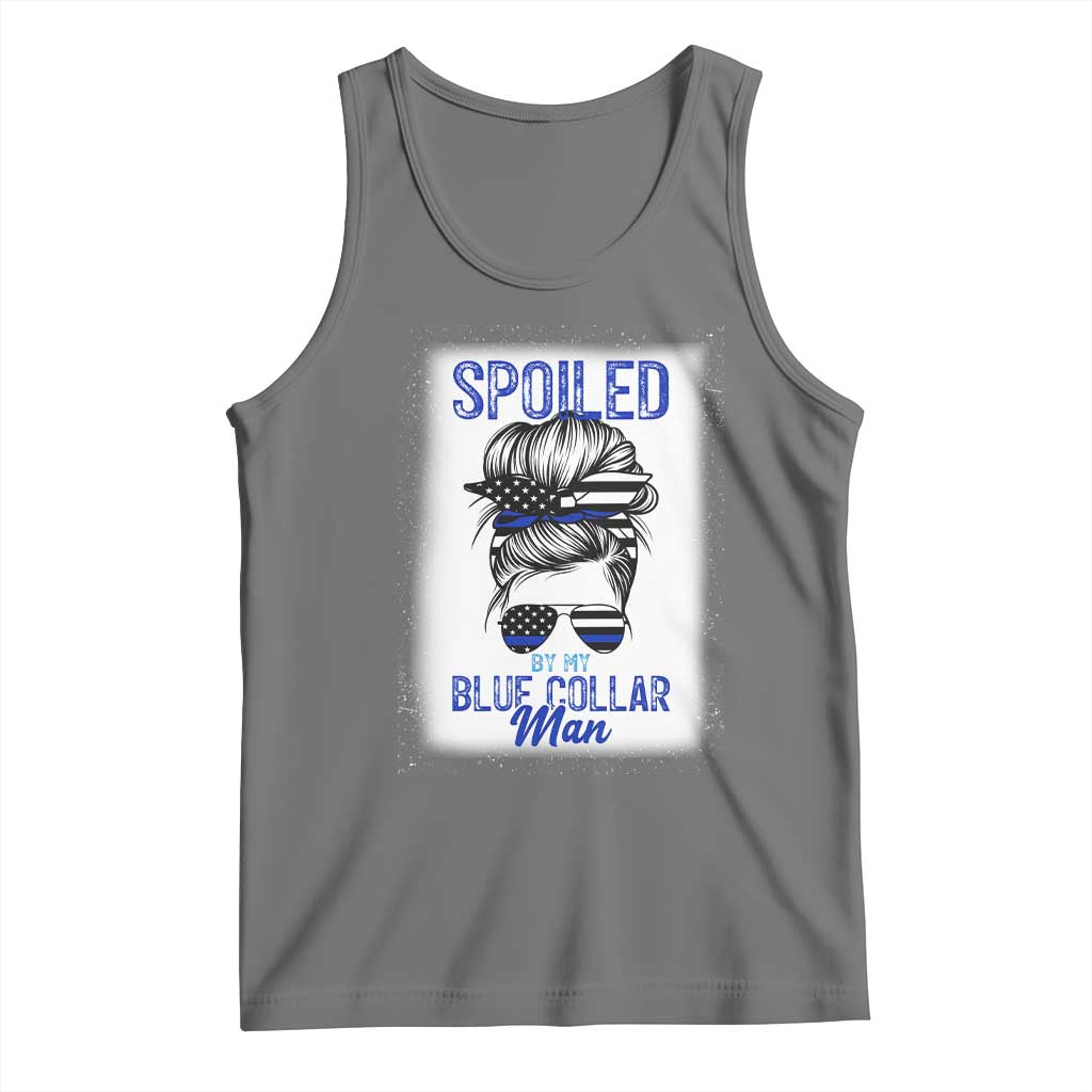 Blue Collar Wife Life Messy Bun Tank Top - Wonder Print Shop