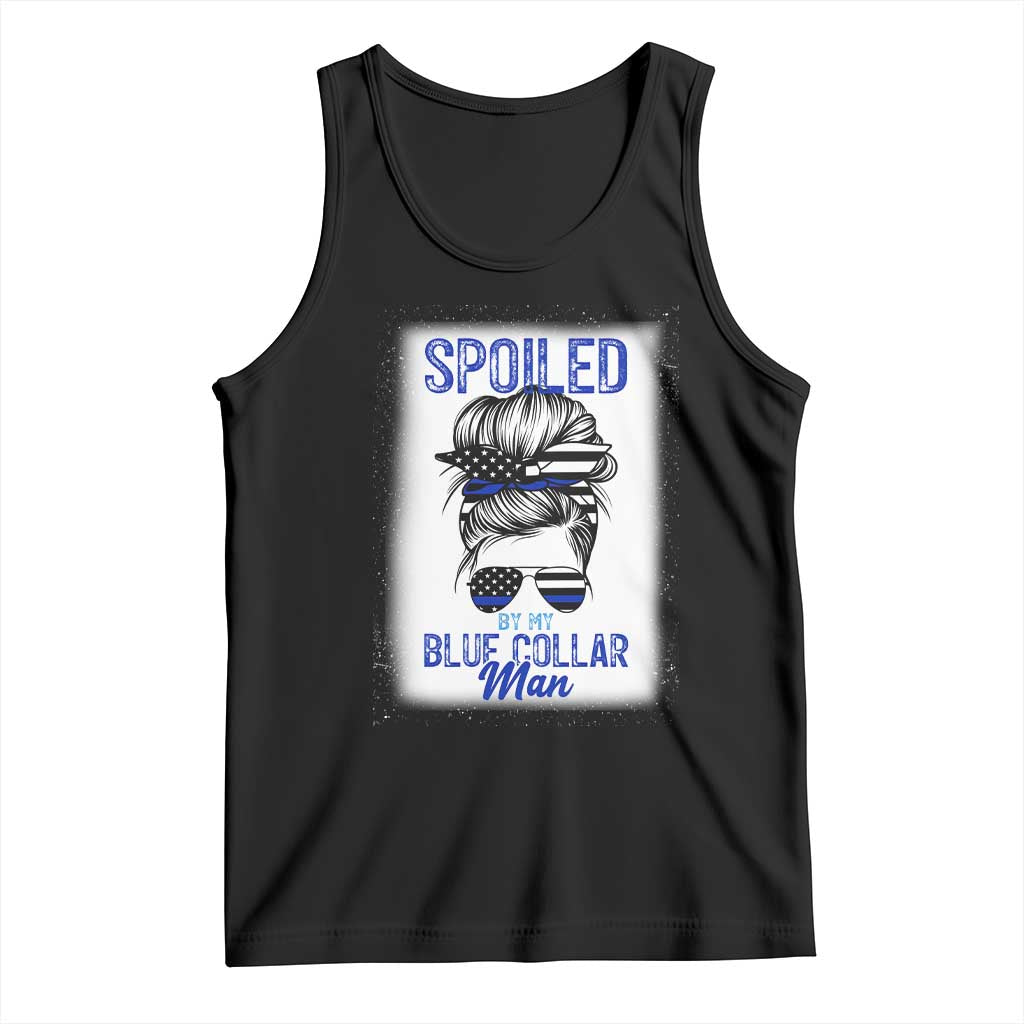 Blue Collar Wife Life Messy Bun Tank Top - Wonder Print Shop