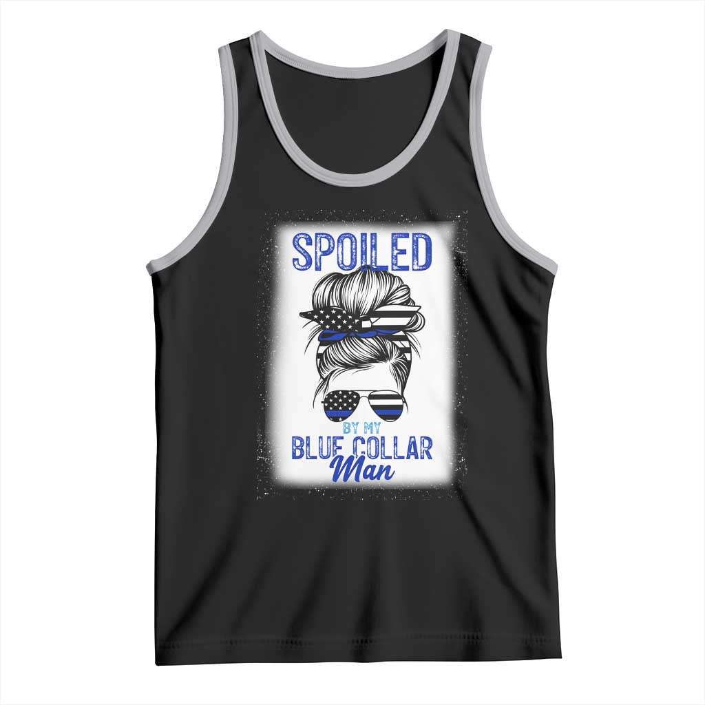 Blue Collar Wife Life Messy Bun Tank Top - Wonder Print Shop