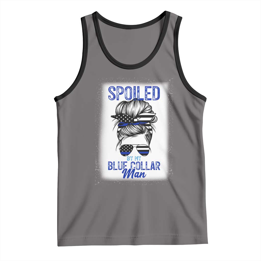 Blue Collar Wife Life Messy Bun Tank Top - Wonder Print Shop