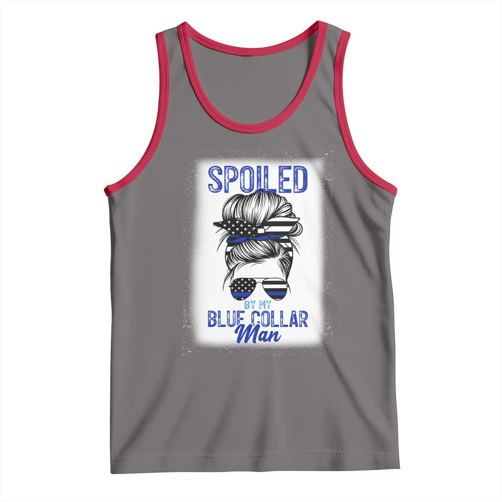 Blue Collar Wife Life Messy Bun Tank Top - Wonder Print Shop