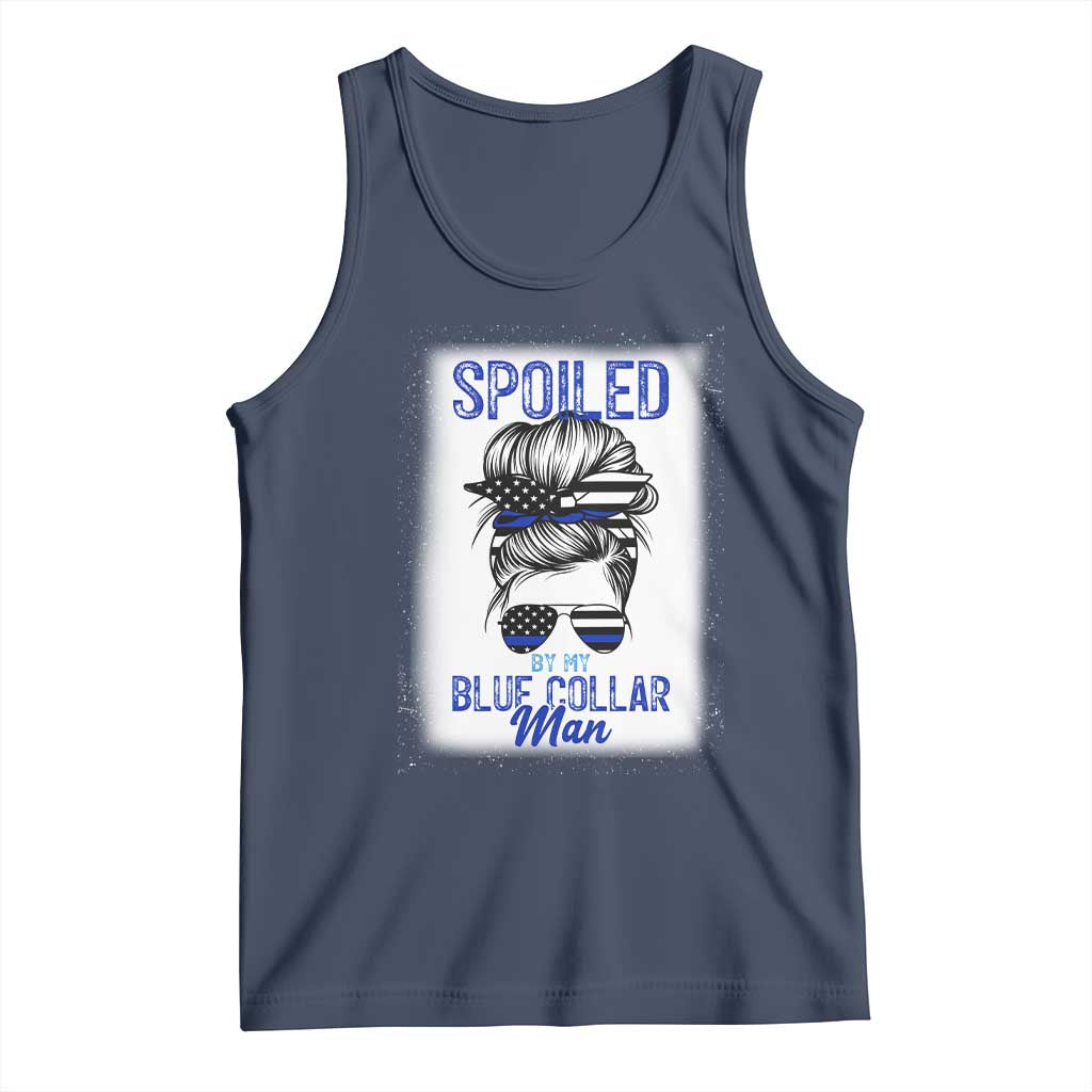 Blue Collar Wife Life Messy Bun Tank Top - Wonder Print Shop