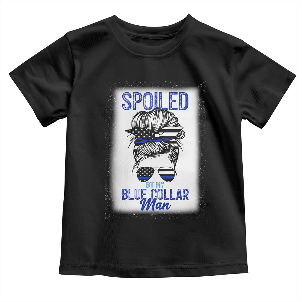 Blue Collar Wife Life Messy Bun Toddler T Shirt - Wonder Print Shop