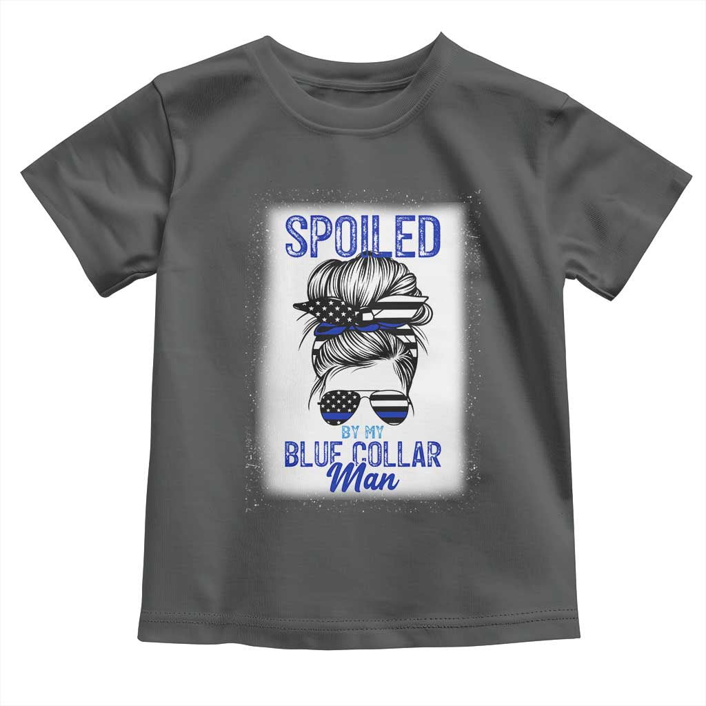 Blue Collar Wife Life Messy Bun Toddler T Shirt - Wonder Print Shop