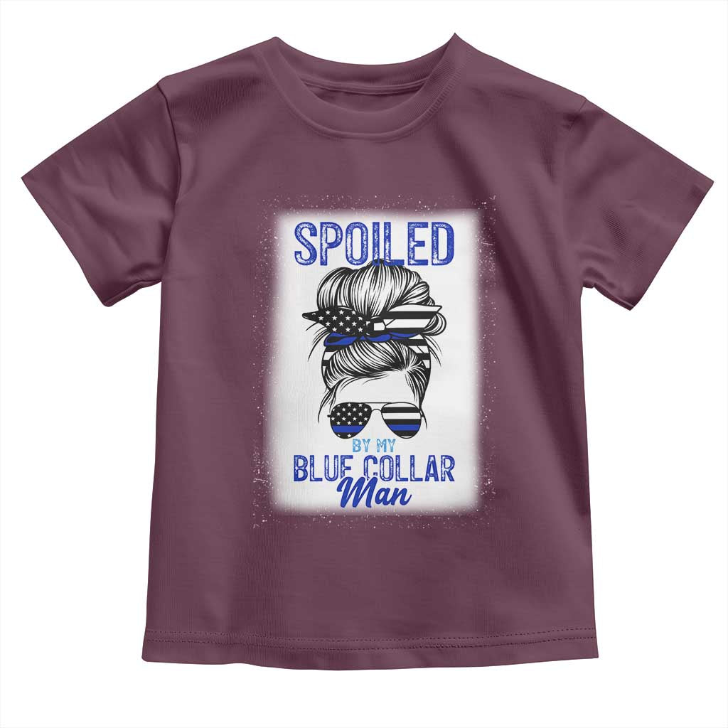 Blue Collar Wife Life Messy Bun Toddler T Shirt - Wonder Print Shop