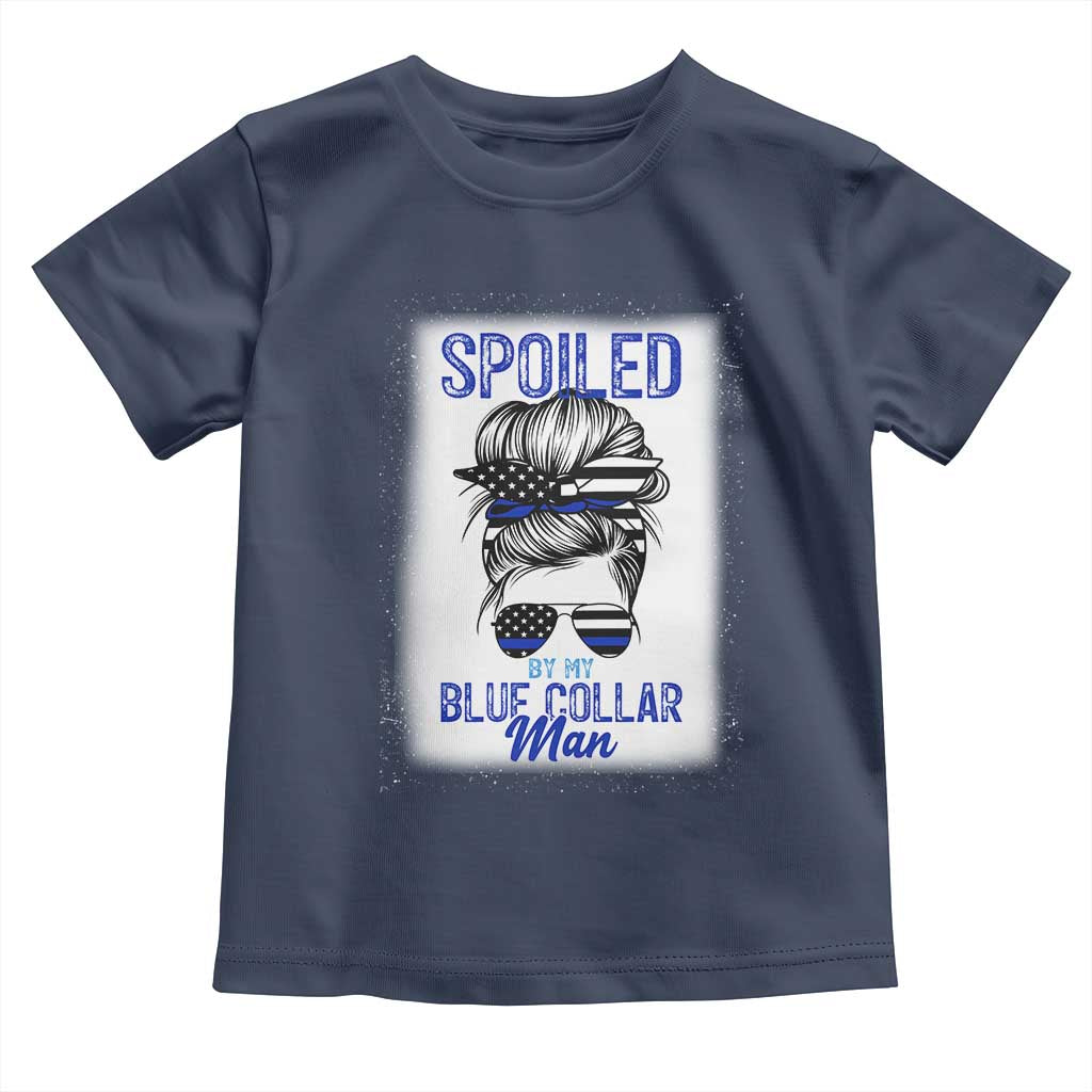 Blue Collar Wife Life Messy Bun Toddler T Shirt - Wonder Print Shop